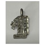 Sterling Silver #1 Dad Pendant 1.43 Grams