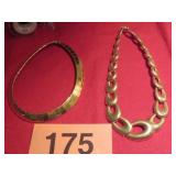 VTG GOLD TONE  COLLAR NECKLACE / GOLD