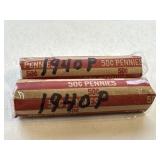 1940-P Wheat Penny Rolls