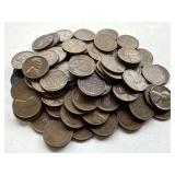 100 Un Searched Wheat Pennies