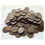 100 Un Searched Wheat Pennies
