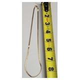 17" 10k Yellow Gold Herring Bone Necklace 3.81g