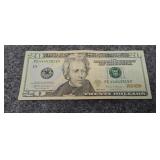 $20 Bill 2017 A serial number PE 4443915F