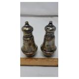 Weighted Sterling Silver S&P Shakers,  glass