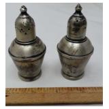 Salt and pepper Shakers.  Weighted Sterling