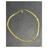 14k. Gold Italy 7in. Bracelet 1.14 Grams