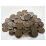100 Un Searched Wheat Pennies