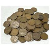100 Unsearched Wheat Pennies