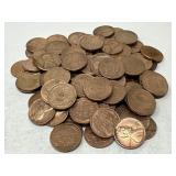 100 AU Wheat Pennies
