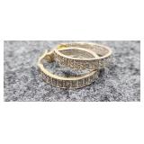 . 925 Sterling Hoop Earrings 8.56g