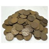 100 Unsearched Wheat Pennies