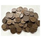 100 Un Searched Wheat Pennies