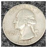 1961-D Silver Washington Quarter