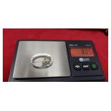 925 Sterling Silver Vintage Floral Design Oval