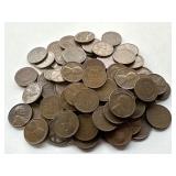 100 Un Searched Wheat Pennies