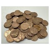100 AU Wheat Pennies