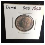 1965 Roosevelt Dime, specifically noted as an
