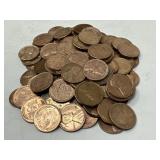 100 AU Wheat Pennies