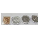 1964-D Washington Silver Quarter, 1974, 1990 &