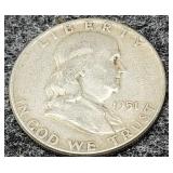 1951 Franklin Silver Half Dollar