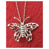 20in. 14k. Gold Necklace & 14k. Gold Butterfly