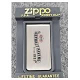 Blaw Knox money clip Zippo