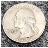1959-D Washington Silver Quarter