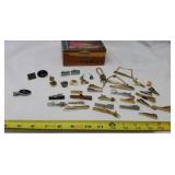 Tie clips, cuff links, includes Hickok, Swank,