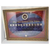 US Framed Presidential Dollar Collection