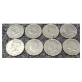8-Kennedy Half Dollars