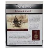 Indiana Automobile Industry Stamp &,Coin