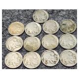 13-No Date Buffalo Nickels