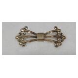 Gold overlay sterling Silver brooch symmetalic