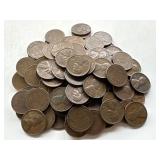 100 Un Searched Wheat Pennies