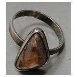 925 Sterling Silver TRIANGLE Ring Natural