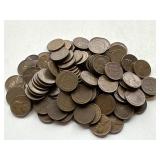 100 Un Searched Wheat Pennies