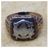 10k Masonic Ring Size 13 9.86g