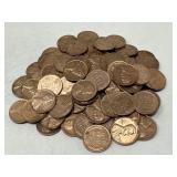 100 AU Wheat Pennies