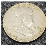 1949 Franklin Silver Half Dollar