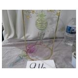 ETCHED HAND BLOWN GLASS ORNAMENTS