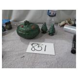 LEFTON HOLLY BERRY CANDY DISH/ S & P