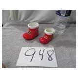 VTG LEFTON CERAMIC SANTA BOOTS