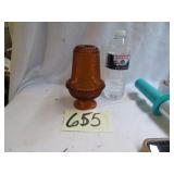 DUNCAN MILLER AMBER FAIRY HOBNAIL LAMP