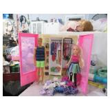 KEN & BARBIE CLOTHES CASE & DOLLS