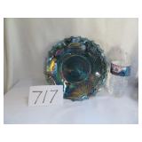 INDIAN GLASS WINDSOR IRIDESCENT BOWL