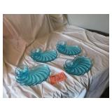 AQUA BLUE SEA SHELL SNACK SET