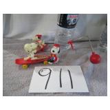 1966 ALIVA PEANUTS SNOOPY SKATEBOARD