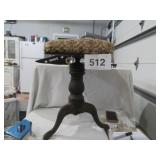 CAST IRON CLAW FOOOT PIANO STOOL, HEAVY