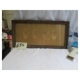ANTIQUE FRAME WITH GIRLS SIGNED PHOTOS