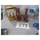 DECORATIVE MINIATURE CHRISTMAS OIL LAMPS